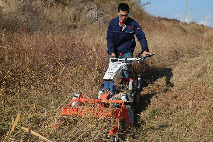 碎枝除草机-坡地山地演示